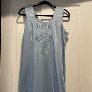 Midi Moroccan caftan light blue